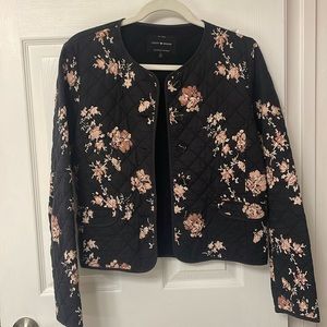 Lucky Brand Quilt Floral Button Up Jacket